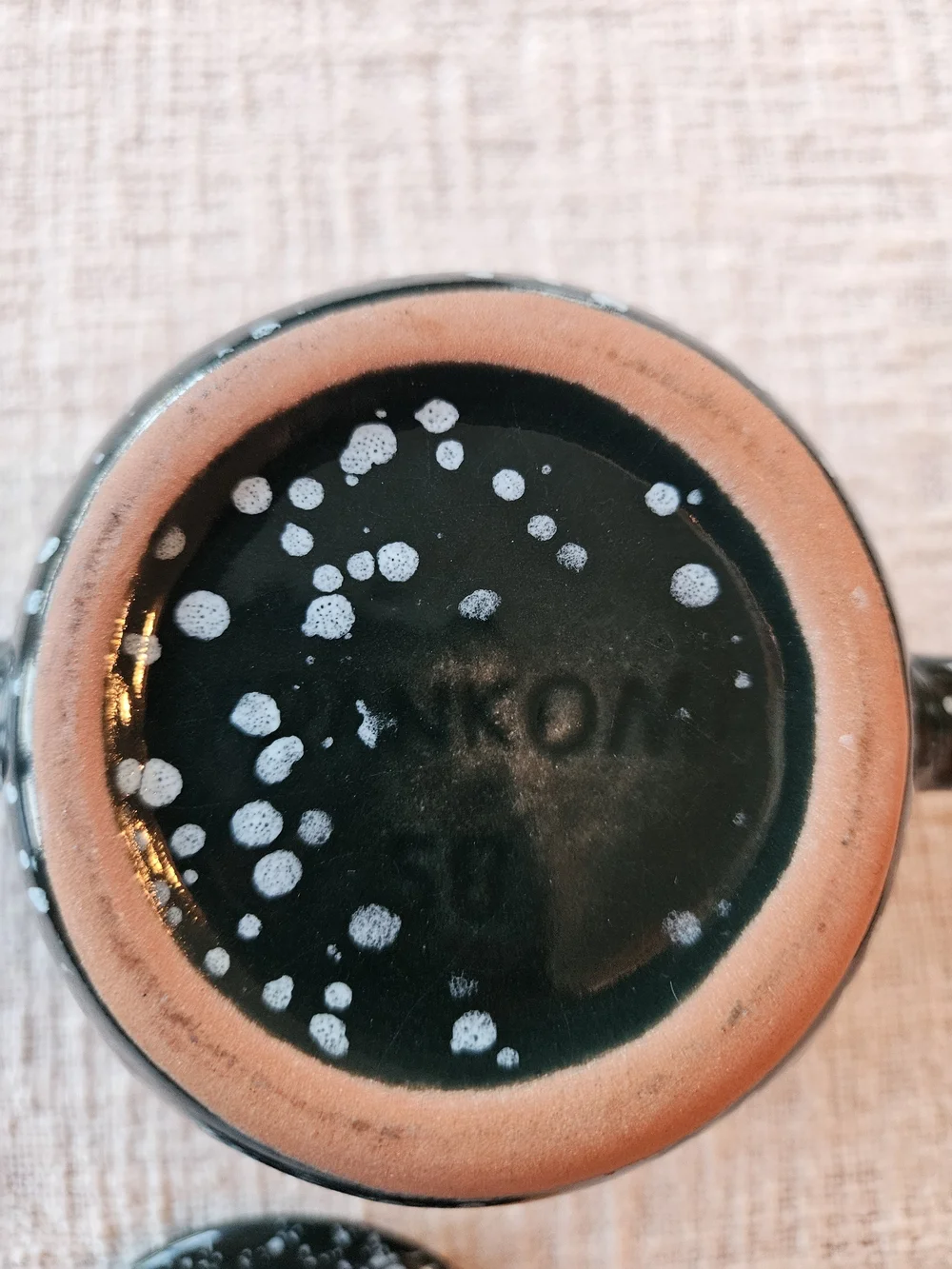 Rare Vintage Frankoma Pottery Dark Green Speckled Lidded Sugar Bowl